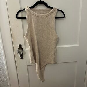 American Eagle cream high neck bodysuit